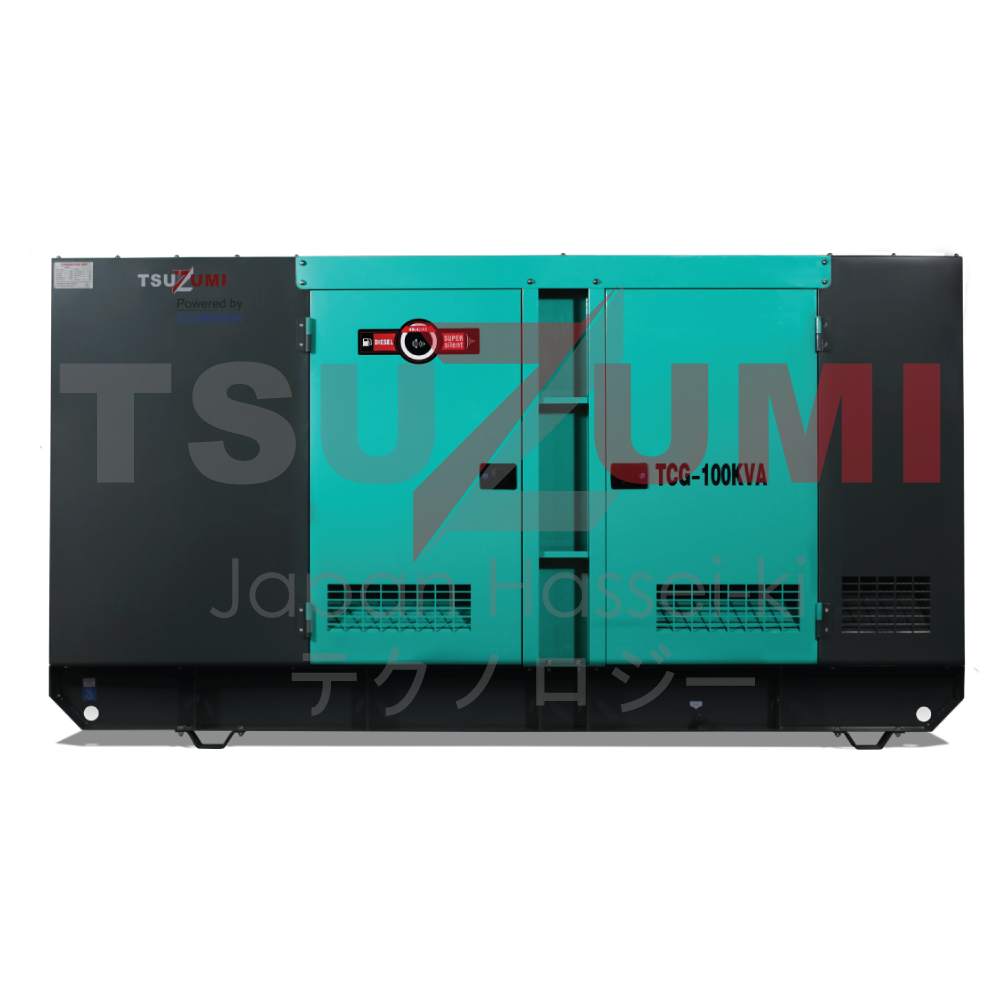 Genset 100 Kva Silent Diesel Tsuzumi TCG100 Kva Engine Powered by Cummins